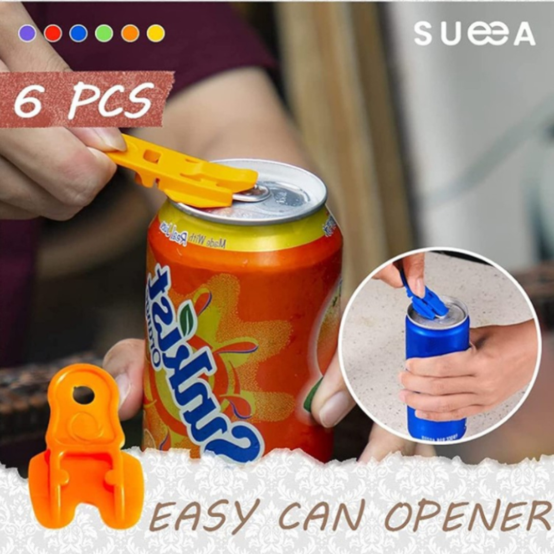 Kit 6 Ouvre-Canettes + 6 Couvercles Silicone Pour Canettes - Réutilisables - Anti-Gaspillage - Multi-Couleurs