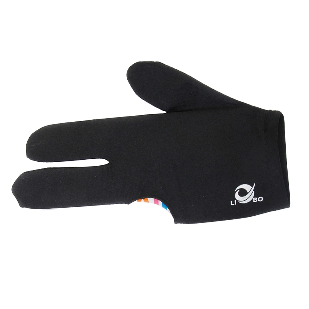 3 Finger Pool Table Billiards Ball Cue Shooters Gloves Black Fit Left Right