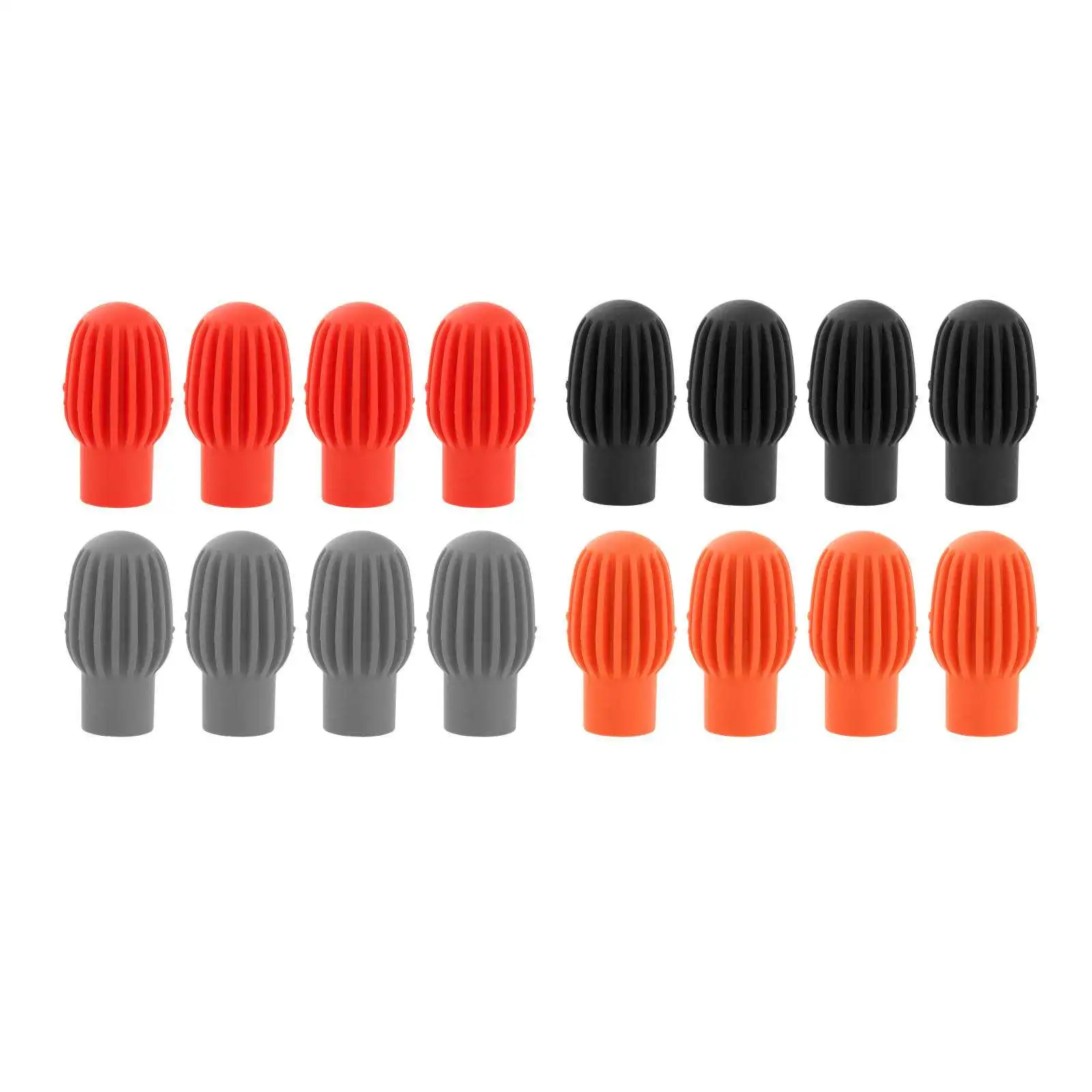 4 Pieces Mute Drum Dampener Kids Gift Percussion Accessory Silence Practice Tips Silicone Stick Head Drumstick Silent