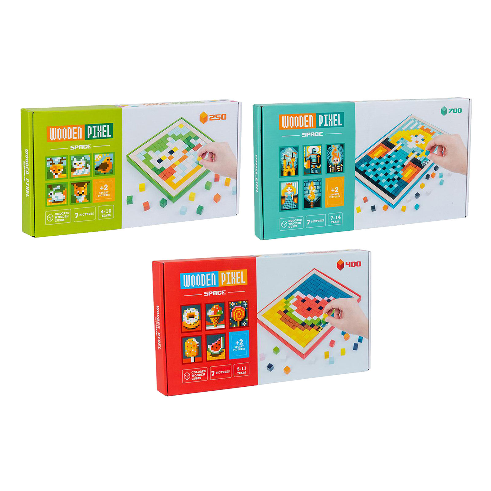 Toddlers Simple Mosaic Building Blocks, Wooden Shape Pattern Puzzles, Concentration Training Early Educational Toy
