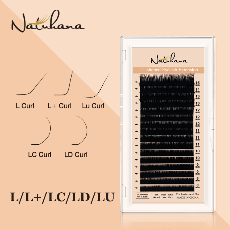 Best of NATUHANA Lashes L / L+ / LC / LD / LU(M) Curl False Eyelash Extension 8-15Mix Matt Black PBT Mink Eyelashes For Grafting L Shaped Makeup Reviews & Tips