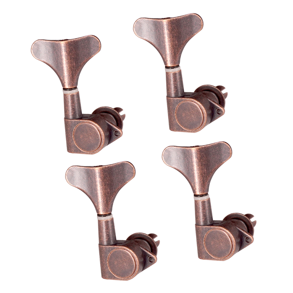   Tail Buttons Bass String Tuners Pegs keys Machine Heads 4R Red Bronze