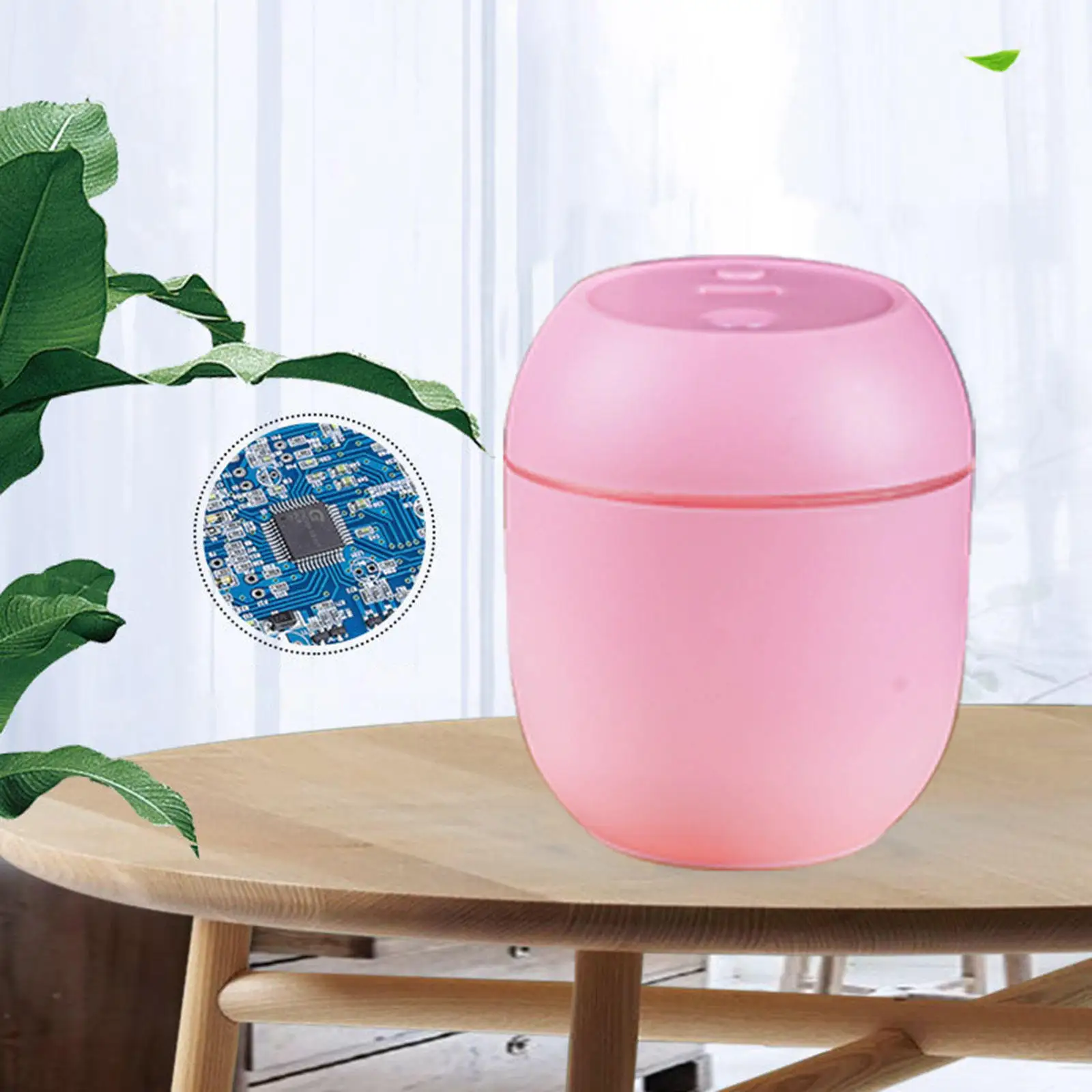 Portable USB Humidifier Cool Mist Humidifier with 7 LED Light Quiet Desktop Humidifier for Home Travel Office Auto Shut-Off