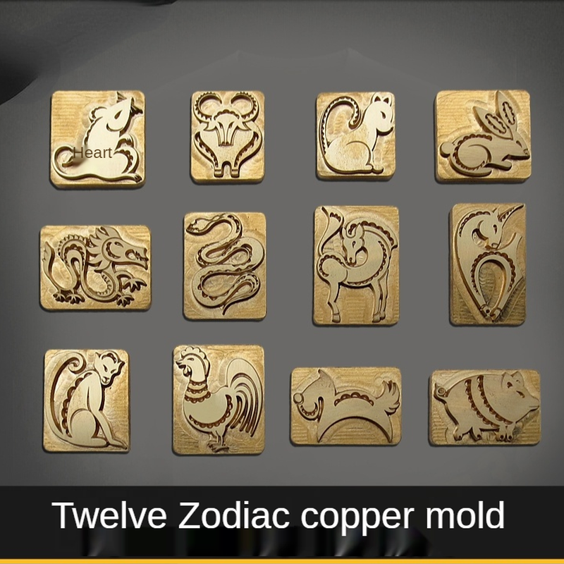 couro molde de cobre do zodíaco constelação