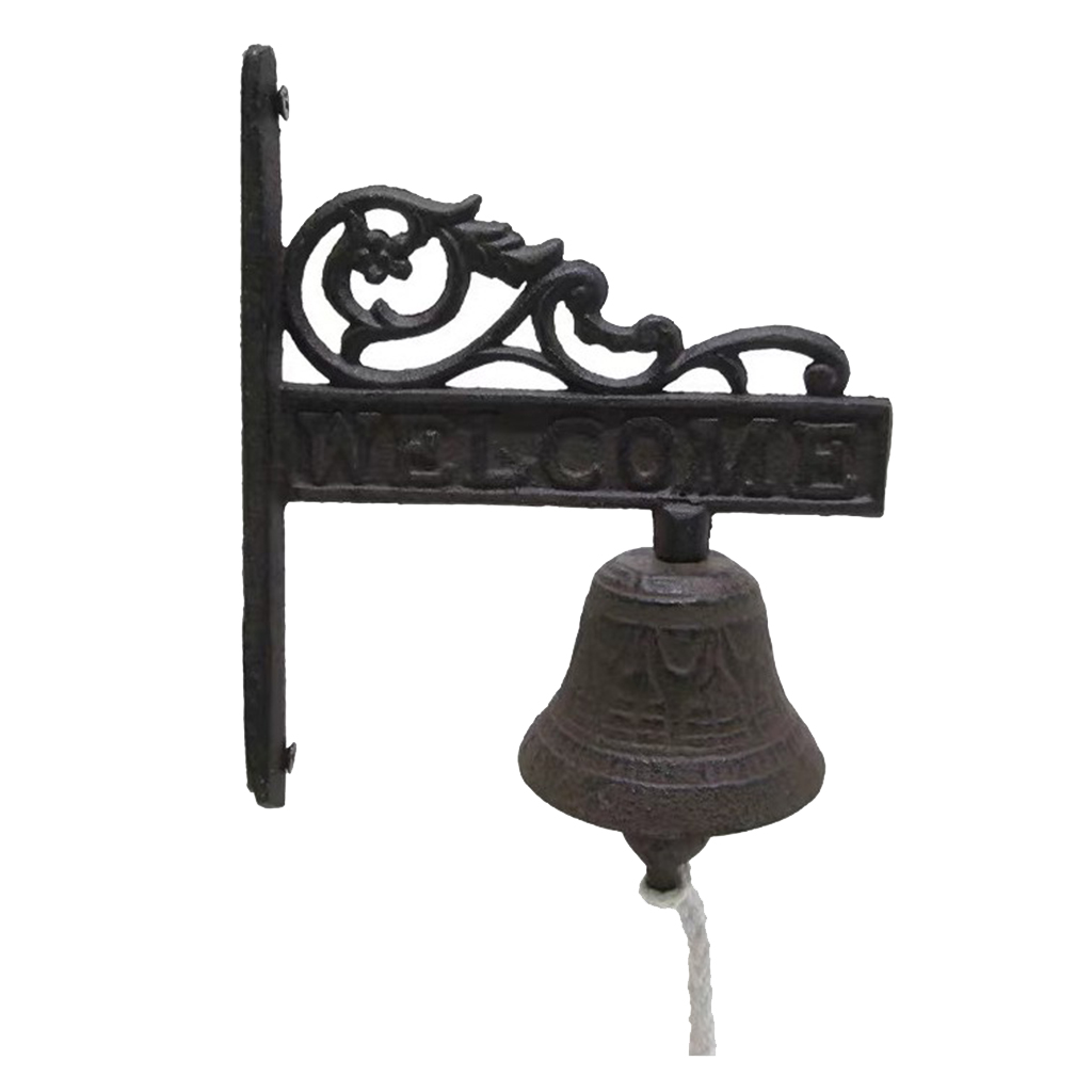 Vintage Style Wall Mounted Cast Iron Doorbell For Farmhouse Garden And Yard