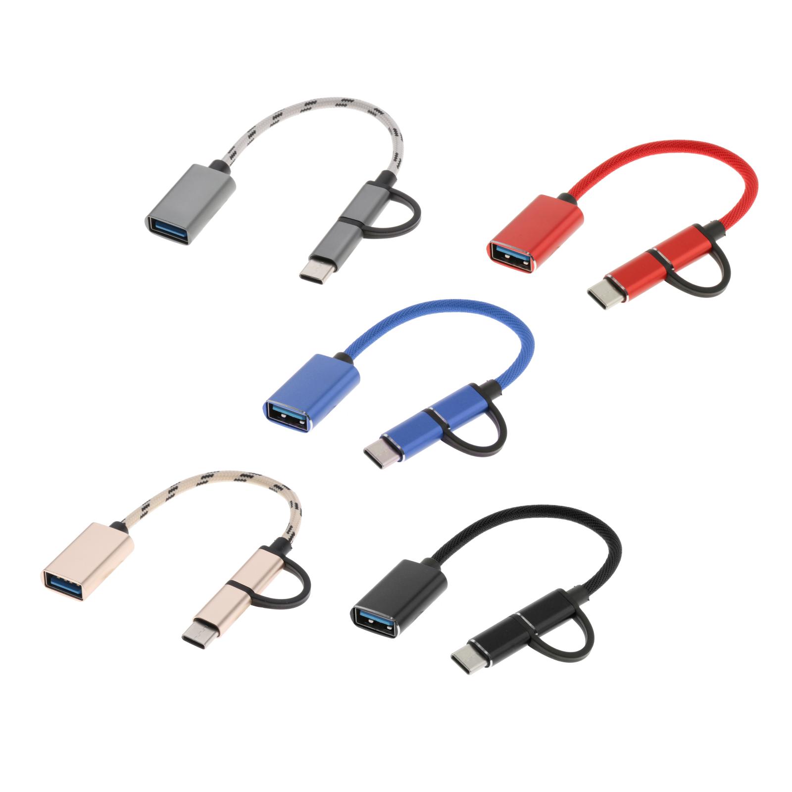 Mini USB Cable Micro USB 3.0 Type C to USB Cable Data Charging Cord Compatible for Phone, MP3 Player, Dash Cam, Digital Camera