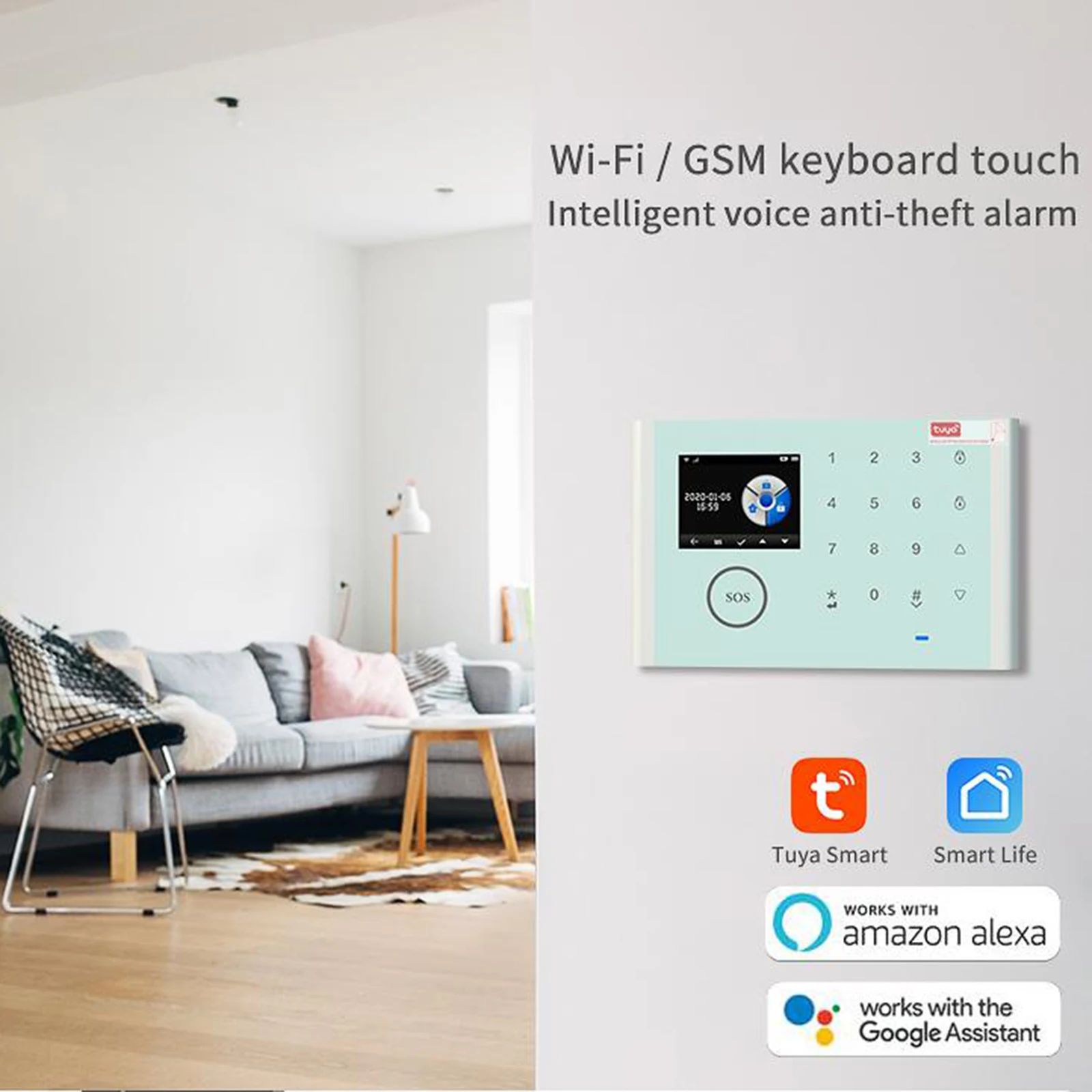 CS118 WIFI/GSM Wireless Home Security Alarm Burglar System 2.4