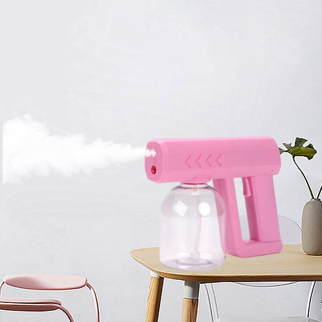 Wireless Blue Light Nano Sprayer Fogger Handheld USB Charging Sterilization Spray Gun for Home School Dorm 300ml/500ml