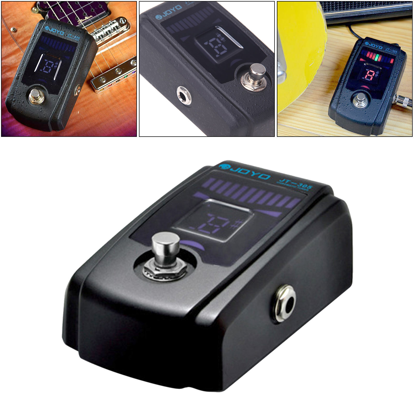 High Precision Chromatic Tuner Pedal with Lcd Screen for Guitar And
