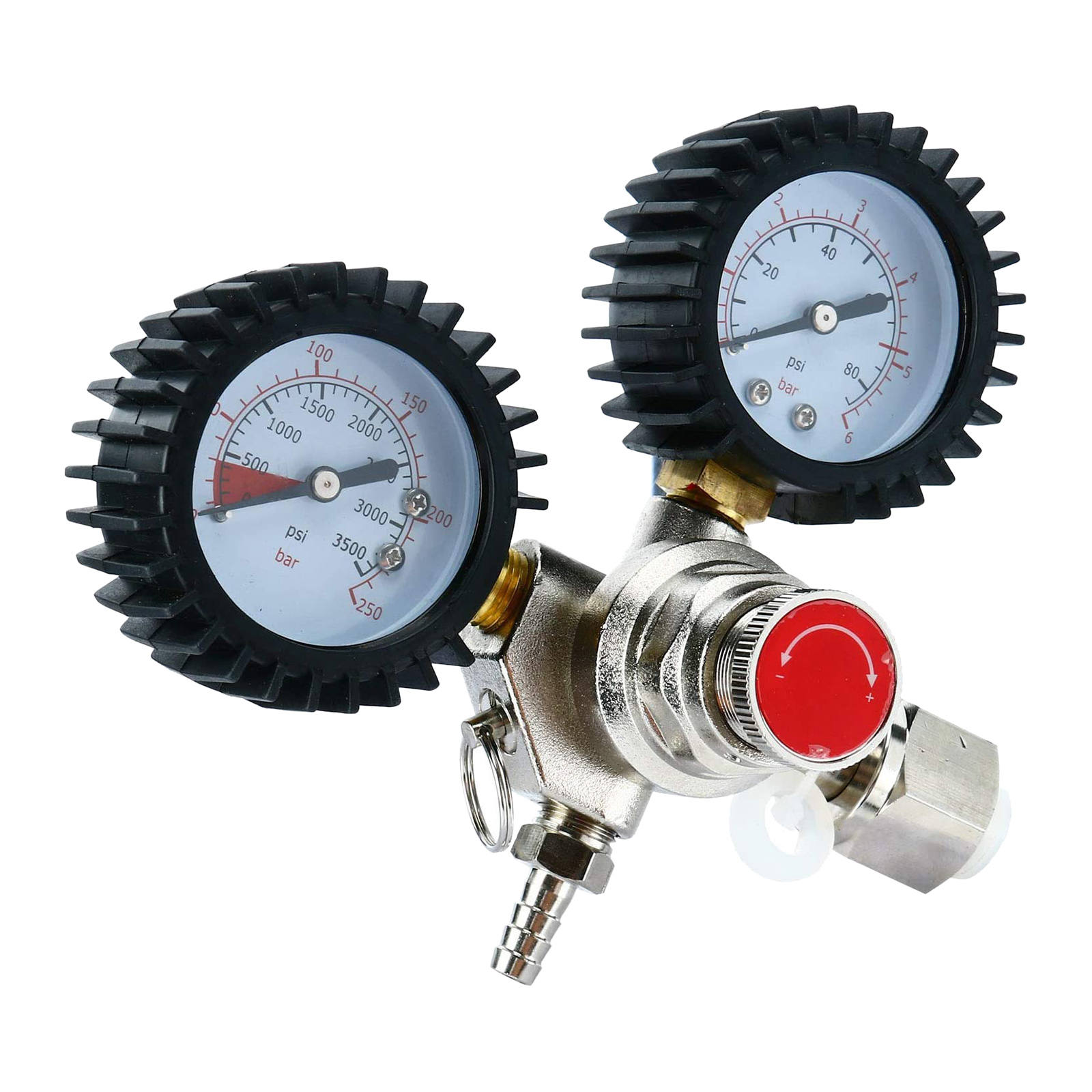 Adjustable Beer Keg CO2 Regulator Safety Pressure Relief Valve 3500 Psi Tank
