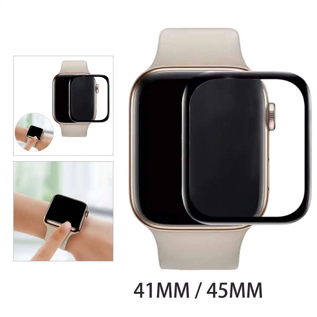 Tempered Glass Watch Screen Protector Anti Scratch Thin Bubble Free Film for iwatch 7 41mm 45mm Smart Watch Protectors