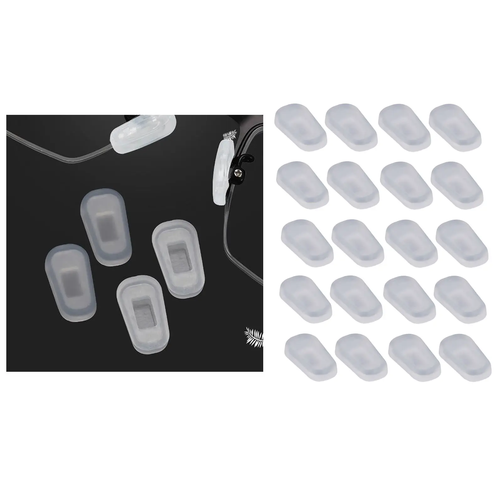 10-Pairs Clear Silicone Eyeglasses Nose Pads Covers Nosepads Replacement
