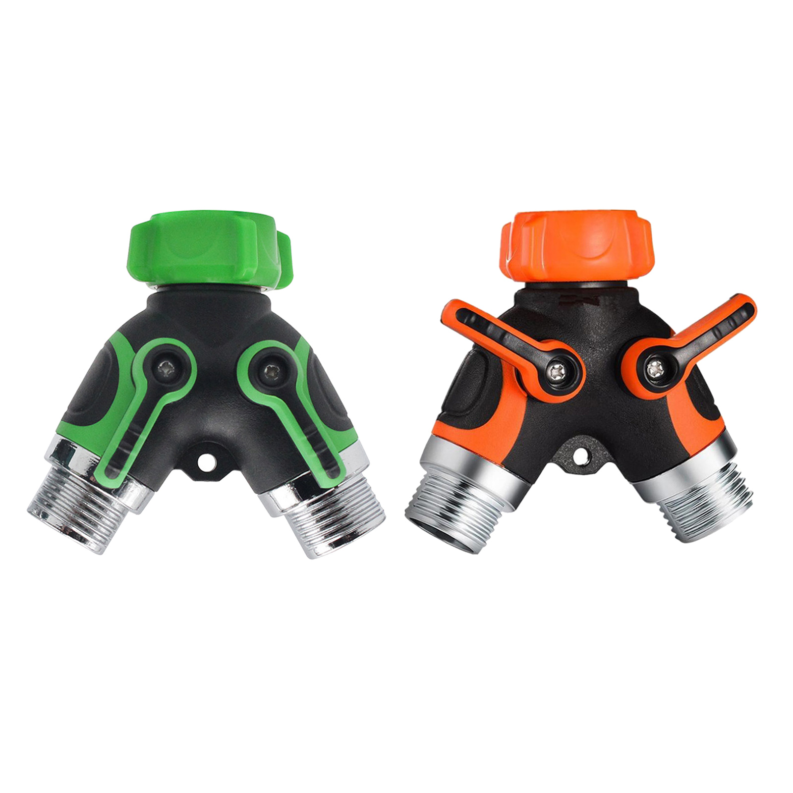 Garden Water Hose Splitter 3/4 Inch Y Shape Valve Water Pipe Connector Pipe Easy Grip Smooth Long Handle