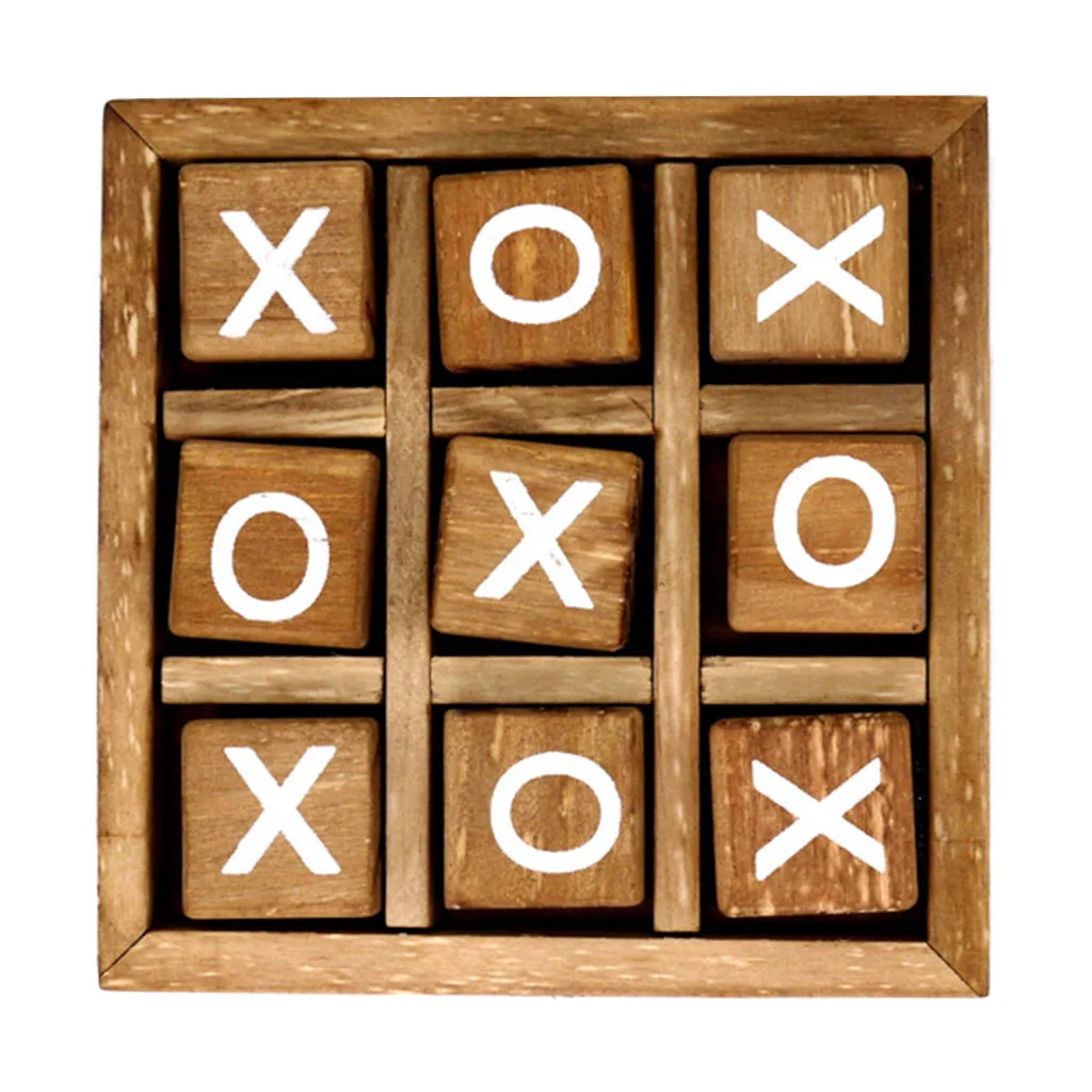 XO Wood Board Game Toy Leisure Parent-Child Interaction Game Board Chess Developing Intelligent Puzzle Game Educational Toys