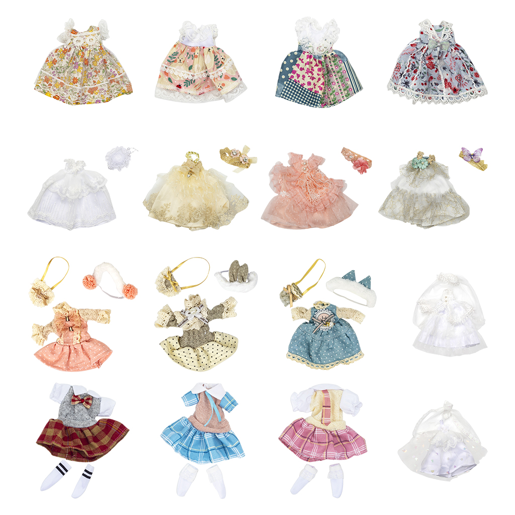 Beautiful Dolls Clothes Mini Dress Clothing DIY Dress Up 20cm Party Dresses Girl Doll No Doll
