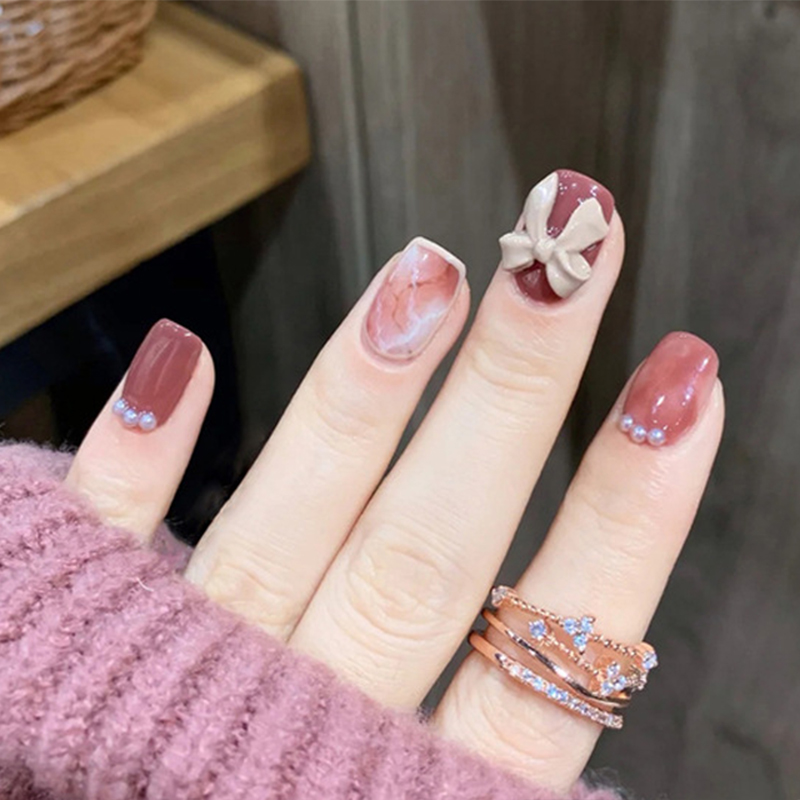 Pasta de Feijão Peças com Cola Atacado Unhas Falsas Borboleta Diamante Blooming Cor Wearable Prego Destacável Adesivo 24 m3 2 Atacado unhas falsas borboleta diamante blooming pasta