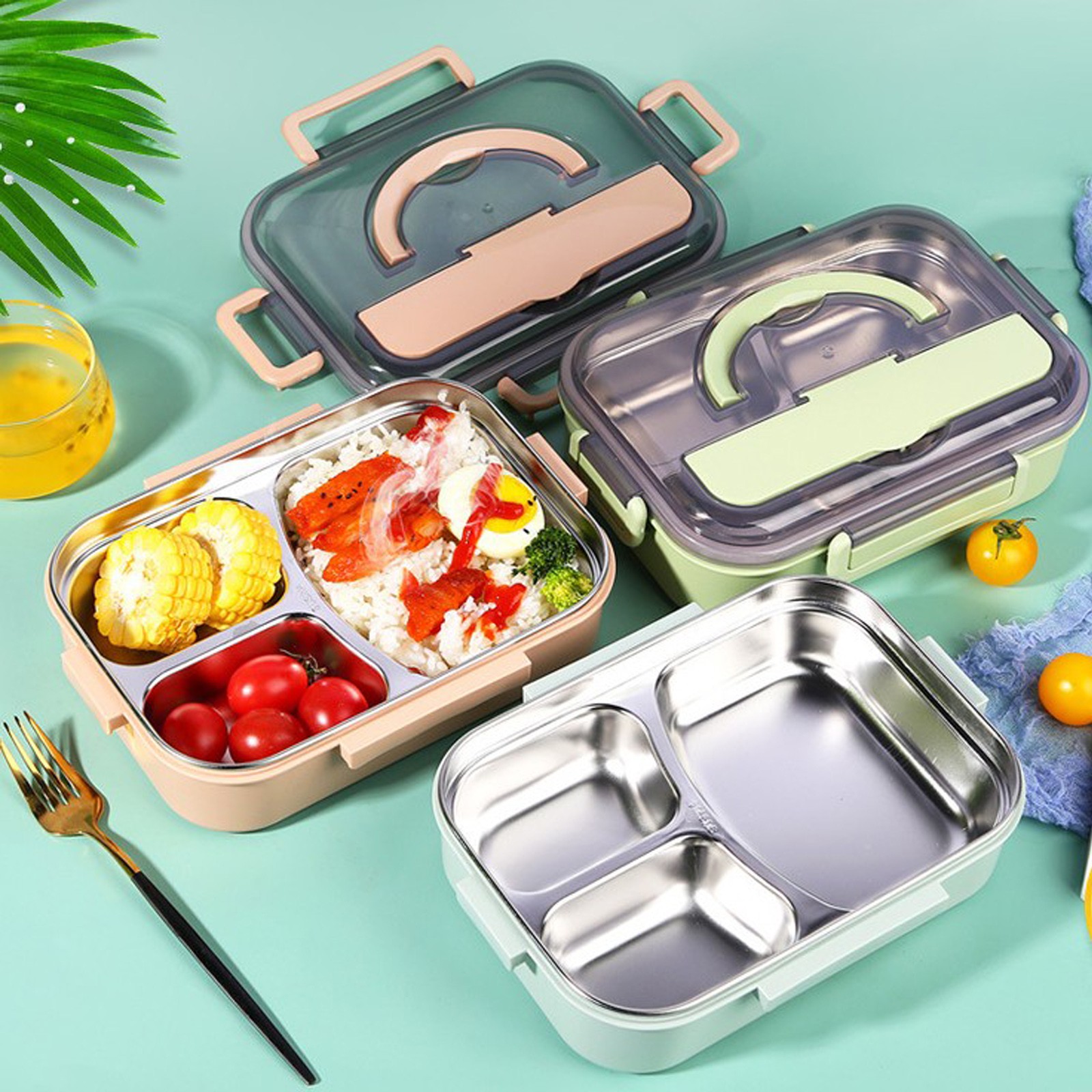 Lunch Box Bento Japonais Compartiments Inox Avec Sac Isotherme