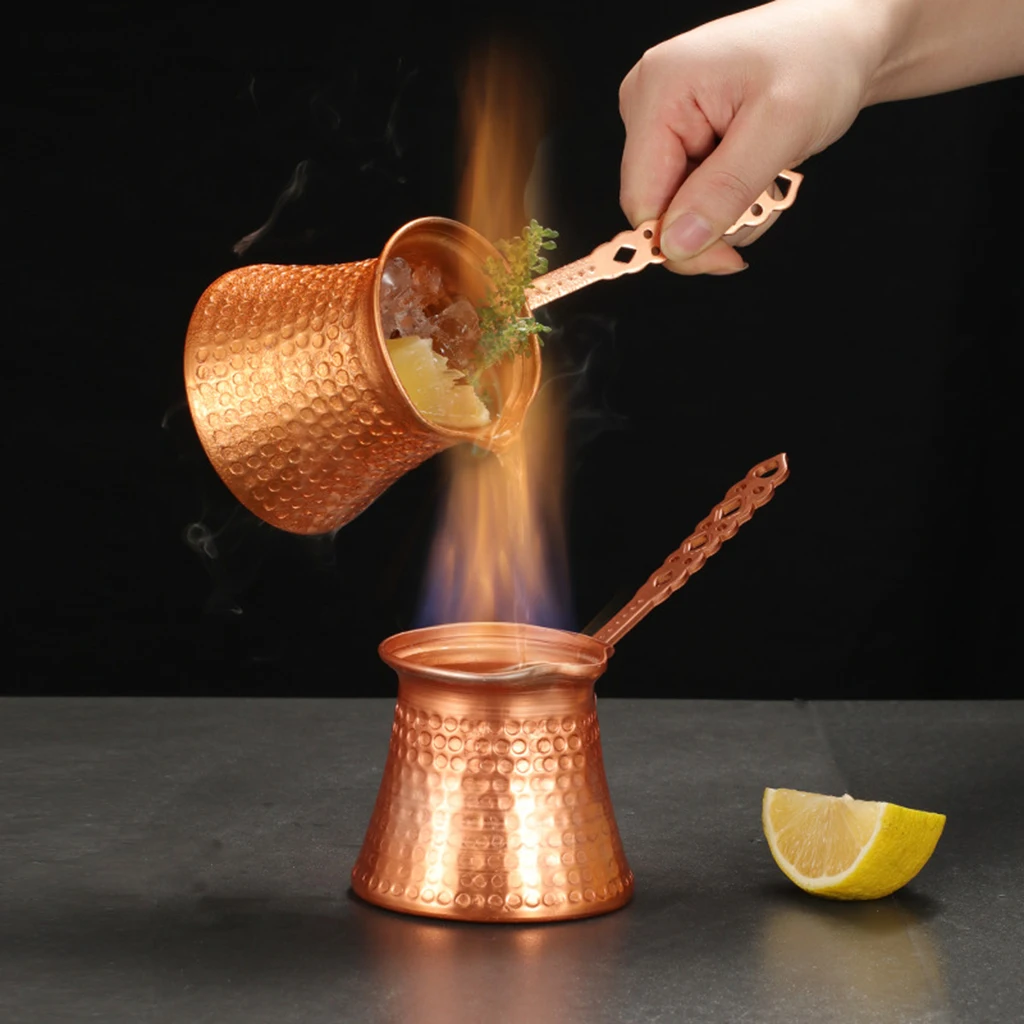 Turkish Coffee Pot Maker Copper Hand Hammered Ibrik Vintage Cezve Cup