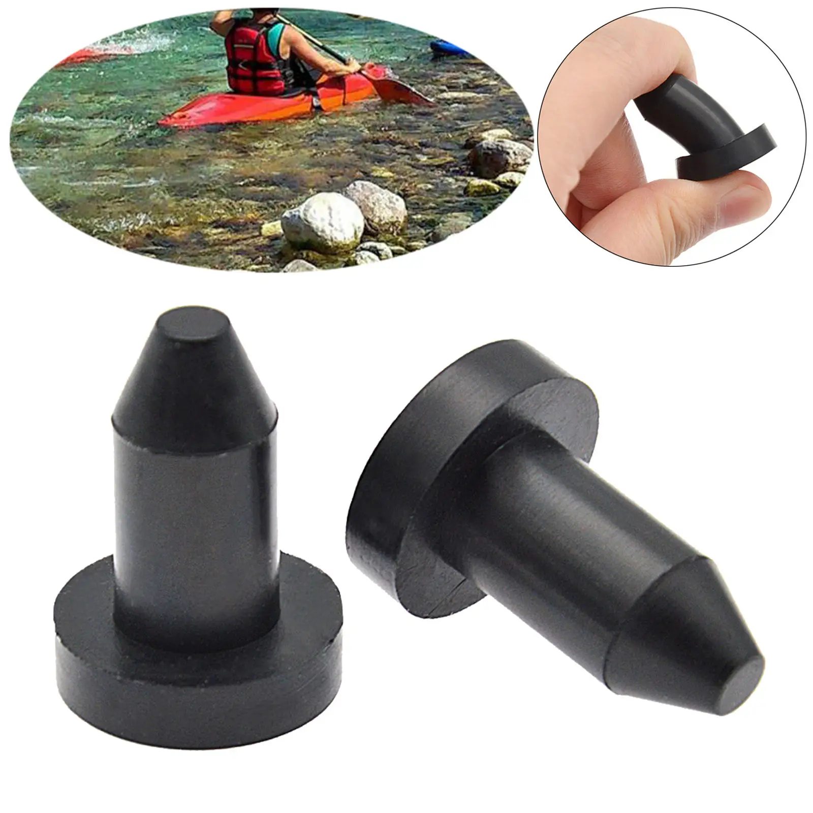 Push in Kayak Drain Plugs Scupper Stopper for Sun Dolphin Pedal Boats