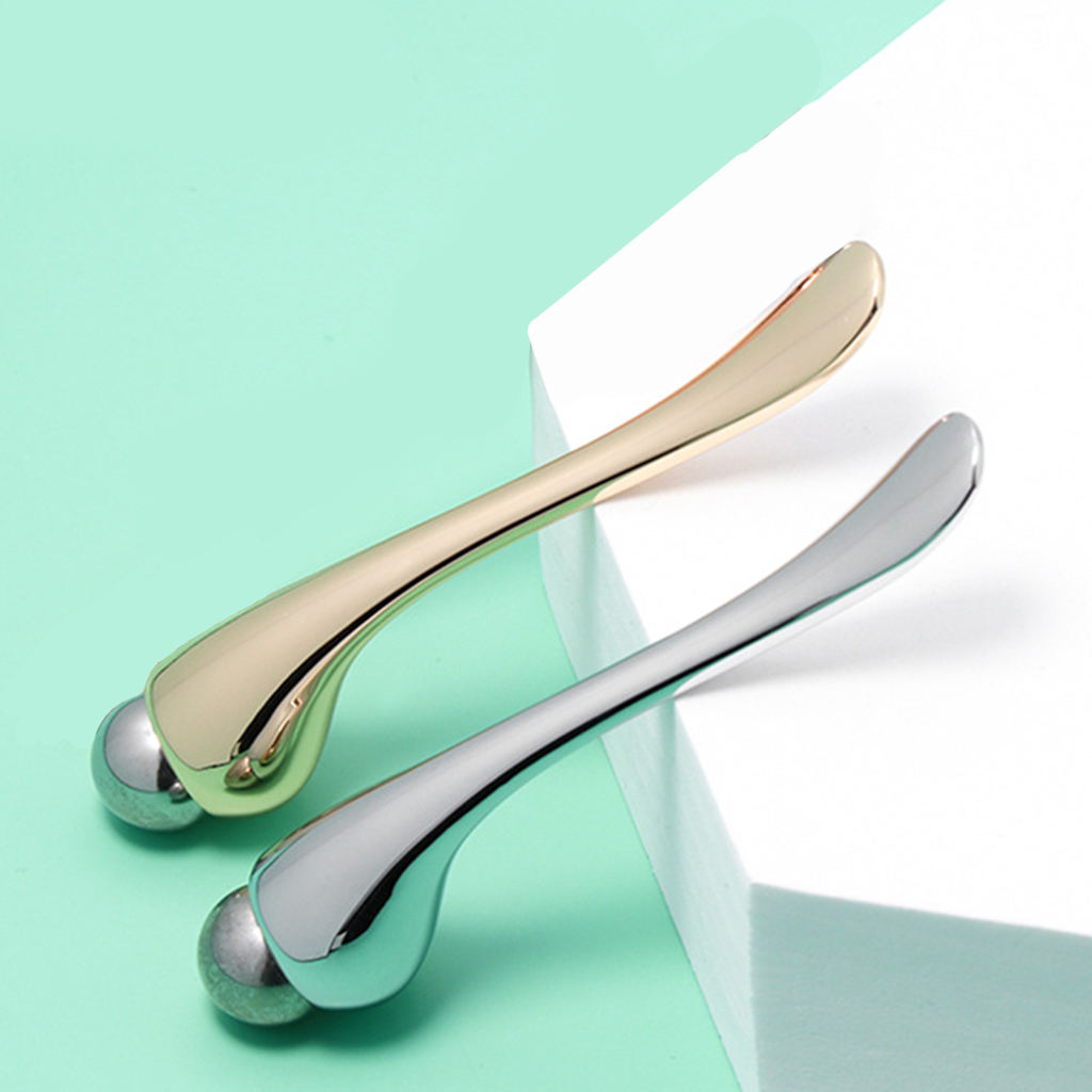 Roller Ball Eye Massager Zinc Alloy Manual Care Tool Massage Wand for Facial Beauty Dark Circle Remover Eyes Women Girls