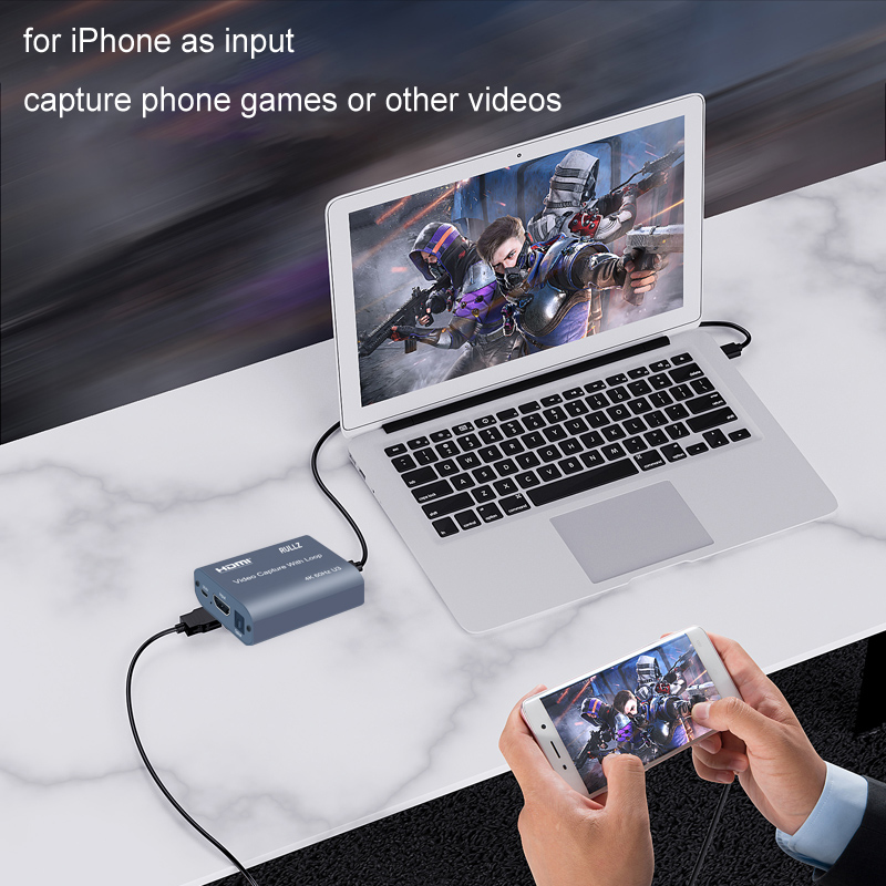 4K 60HZ USB 3.0 Audio Video Capture Card with Loop USB 2.0 1080P HDMI Video Grab