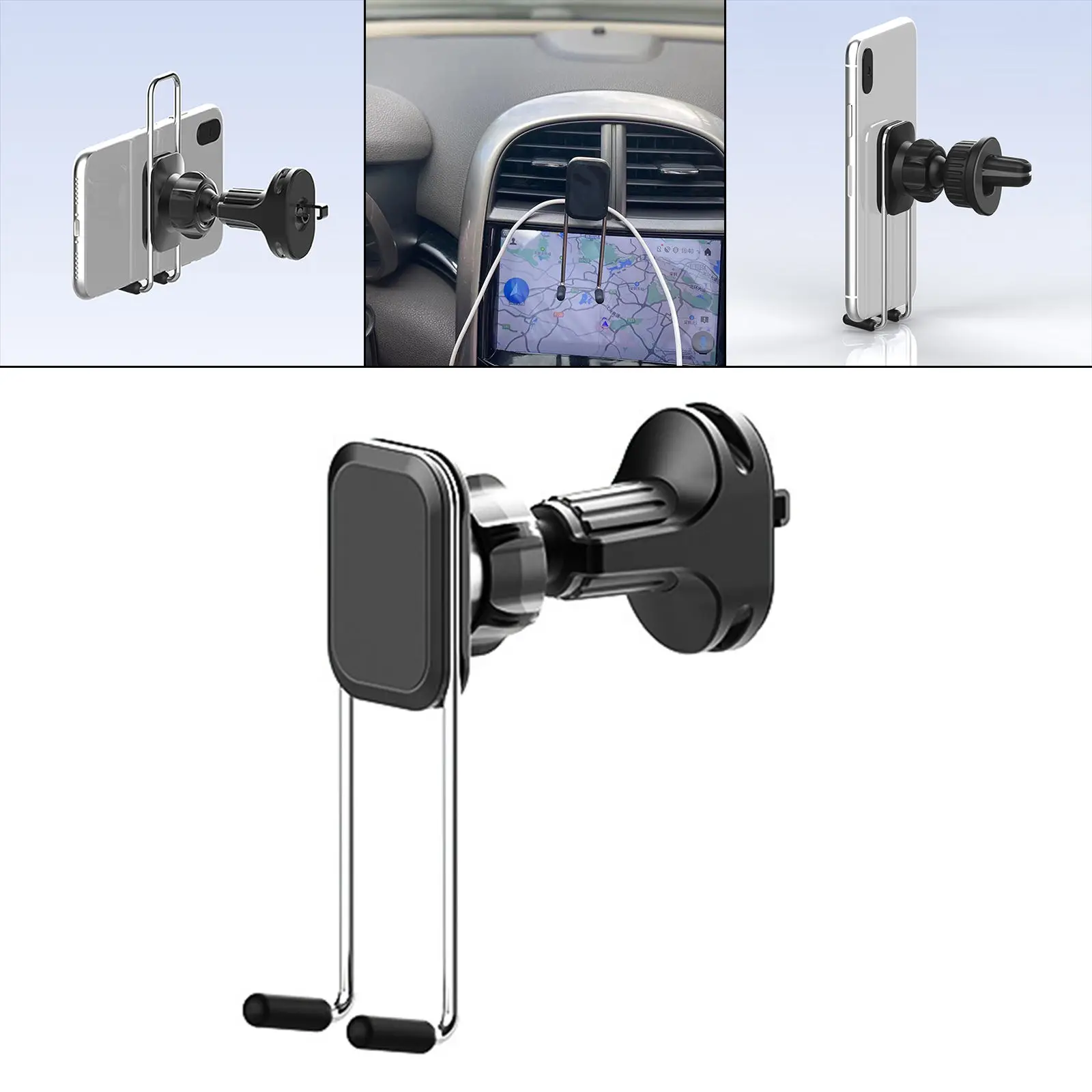 Magnetic Car Phone Mount Clip Air Vent Phone Holder Support Universal for Most Smartphones Mini Tablets