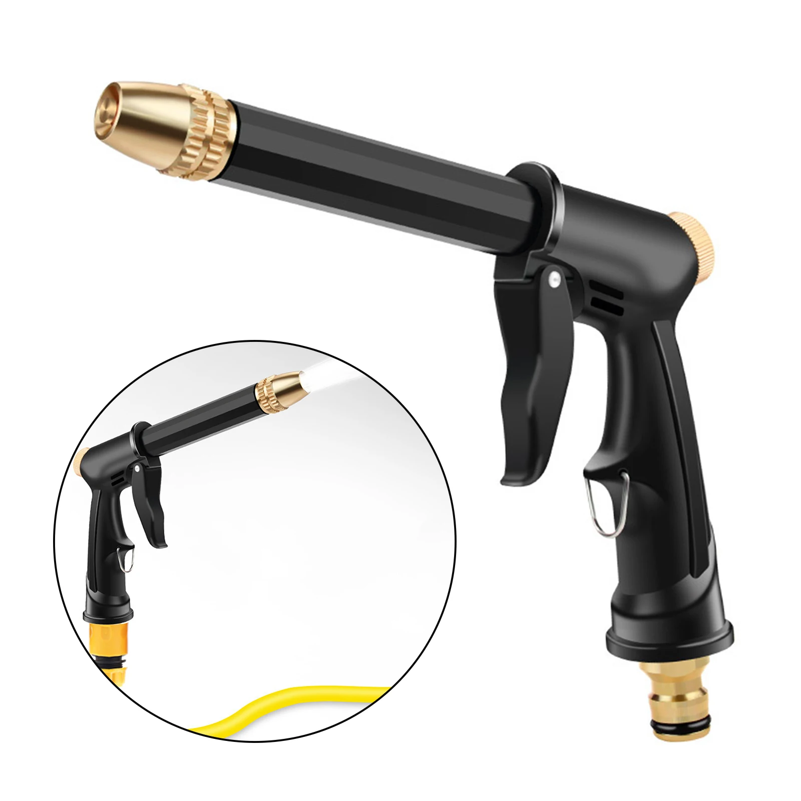 Car Washer Water Gun Watering Sprayer 360° Rotaing Spray Guns Nozzle Control Heavy Duty