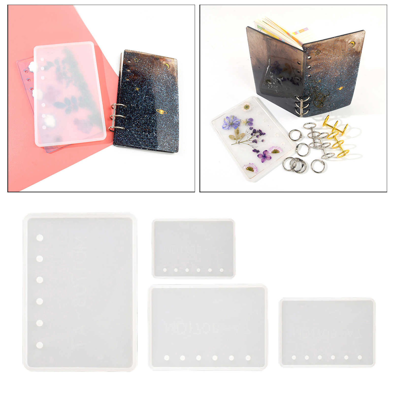 Silicone Notebook Mold for B5 A5 A6 A7 Clear Casting Molds for Making Epoxy Resin Jewelry Crystal Book Accessories