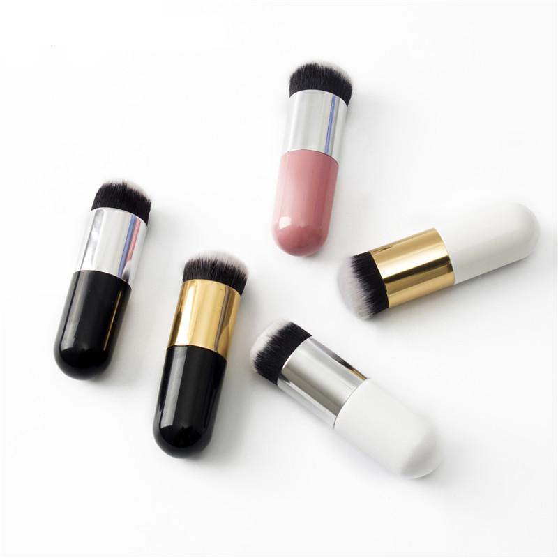 Set De 3 Pinceaux De Maquillage - Pour Blush Crème Et Poudre, Taille 7x2x2 Cm, Noir, Neuf