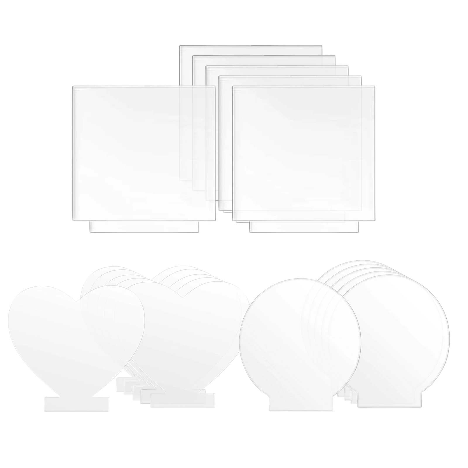 6Pack Acrylic Sheet Clear Cast Plastic glass Panel Thick Plastic Glass for LED Light Base Signs DIY Display Projects Craft