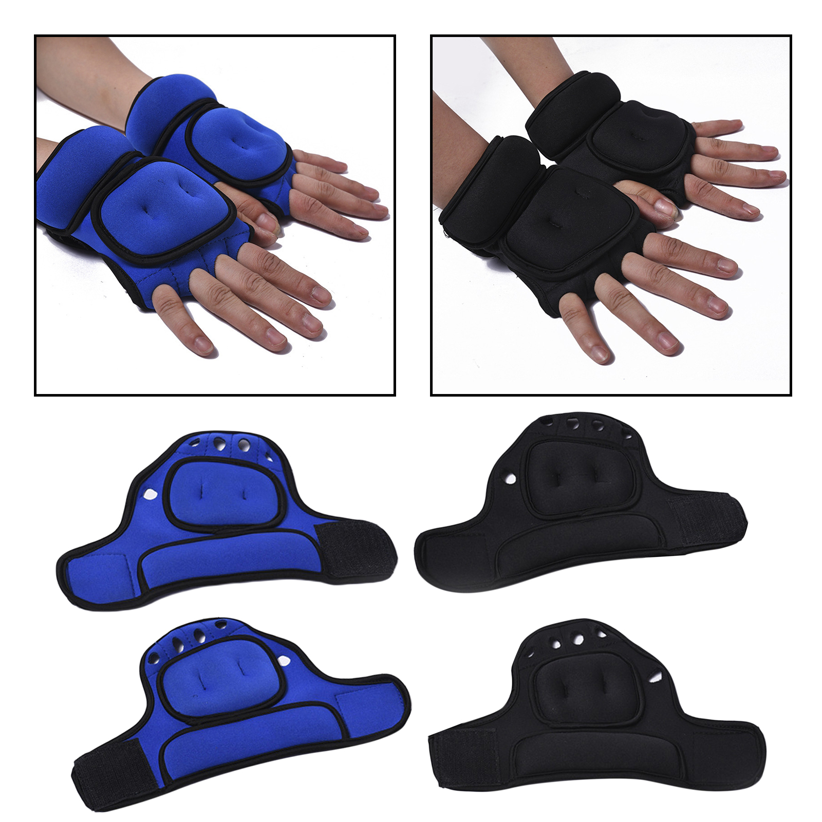 Weighted Gloves - 1 Pound Each Glove for Cardio Aerobics Hand Speed Coordination