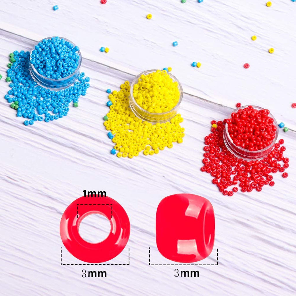 Glass Beads w/String Clasps Scissor DIY Bracelet Necklaces Crafting Jewelry Making Supplies