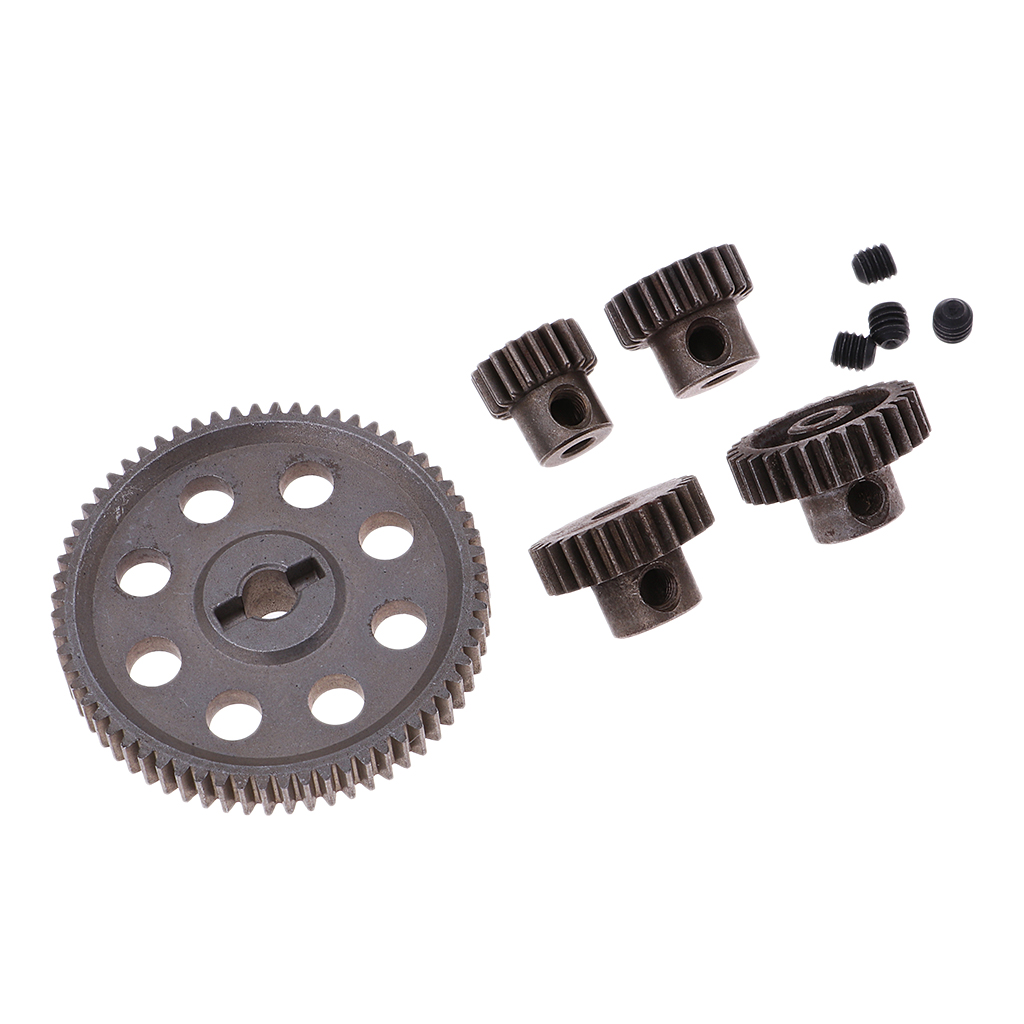 Metal Diff Main Gear 64T Motor Cogs 29/26/21/17T 1PC Differential Gear & 4PC Motor Gearfor HSP 1/10 On-road RC Car