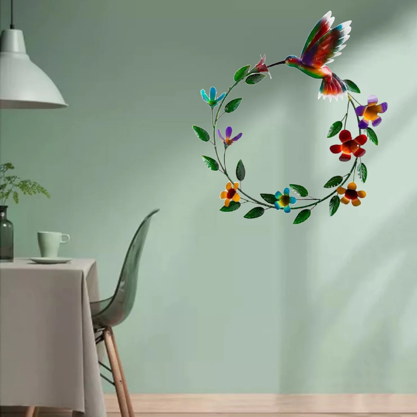 Hummingbird Art Wreath Decor Wall ing Outdoor Wedding Decoration Pendant