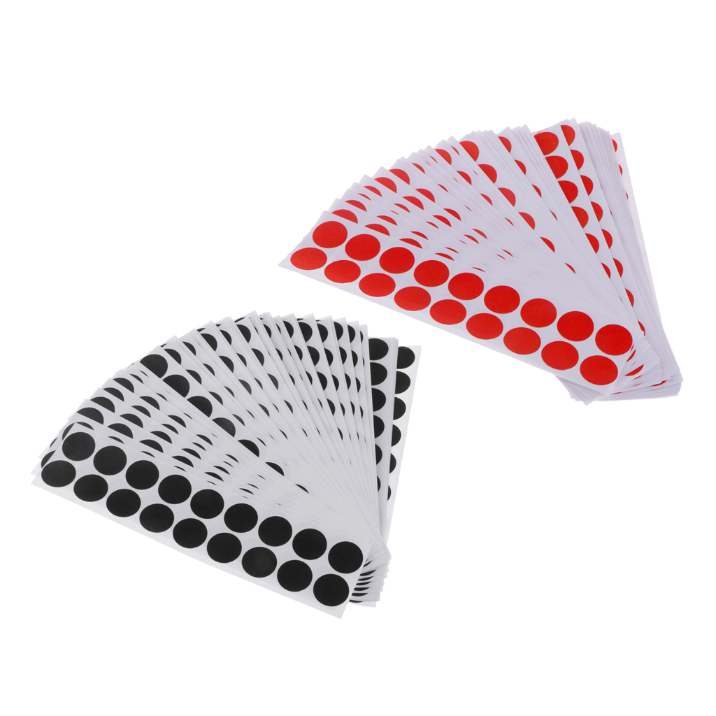 900pcs Self Adhesive Target Paster, Shooting  Patches Black/Red Color 0.8