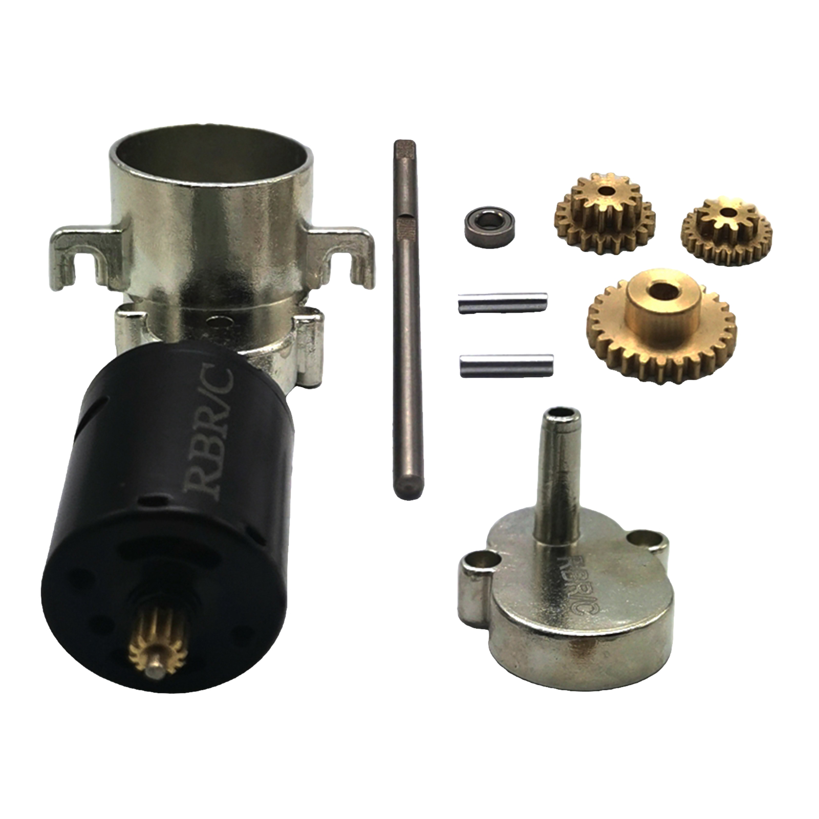 1:10 Alloy  Shell w/ 370 Brushed Motor Gear Upgrade Parts for WPL D12 RC  Buggy Trucks DIY Accessory