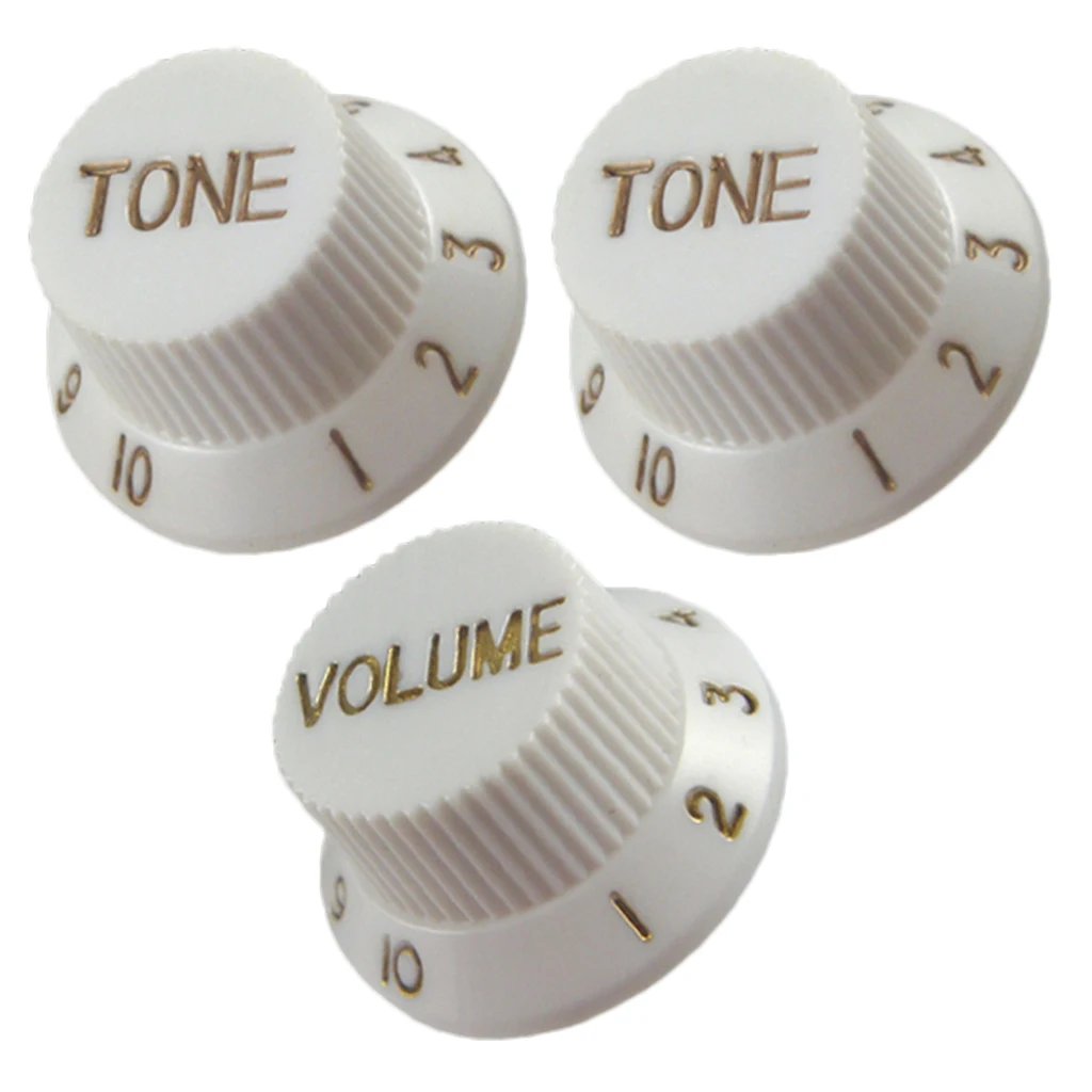 Tooyful 3 Pcs Guitar Speed Control Knobs 1 Volume 2 Tone for ocaster  ST SQ Electric Guitar Parts Accessory