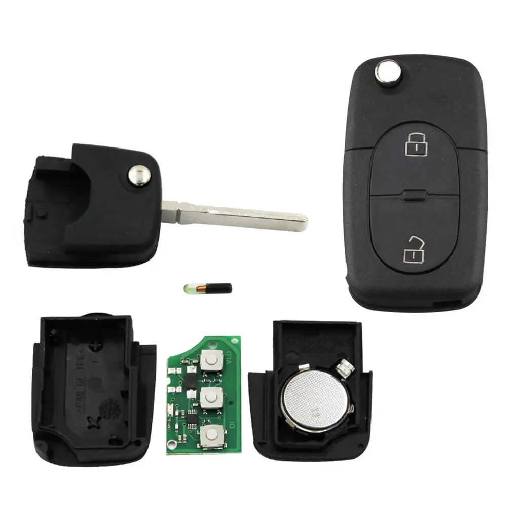 434Mhz Car Key Fob ID48 Chip Keyless Entry +Battery for Golf MK4 Passat