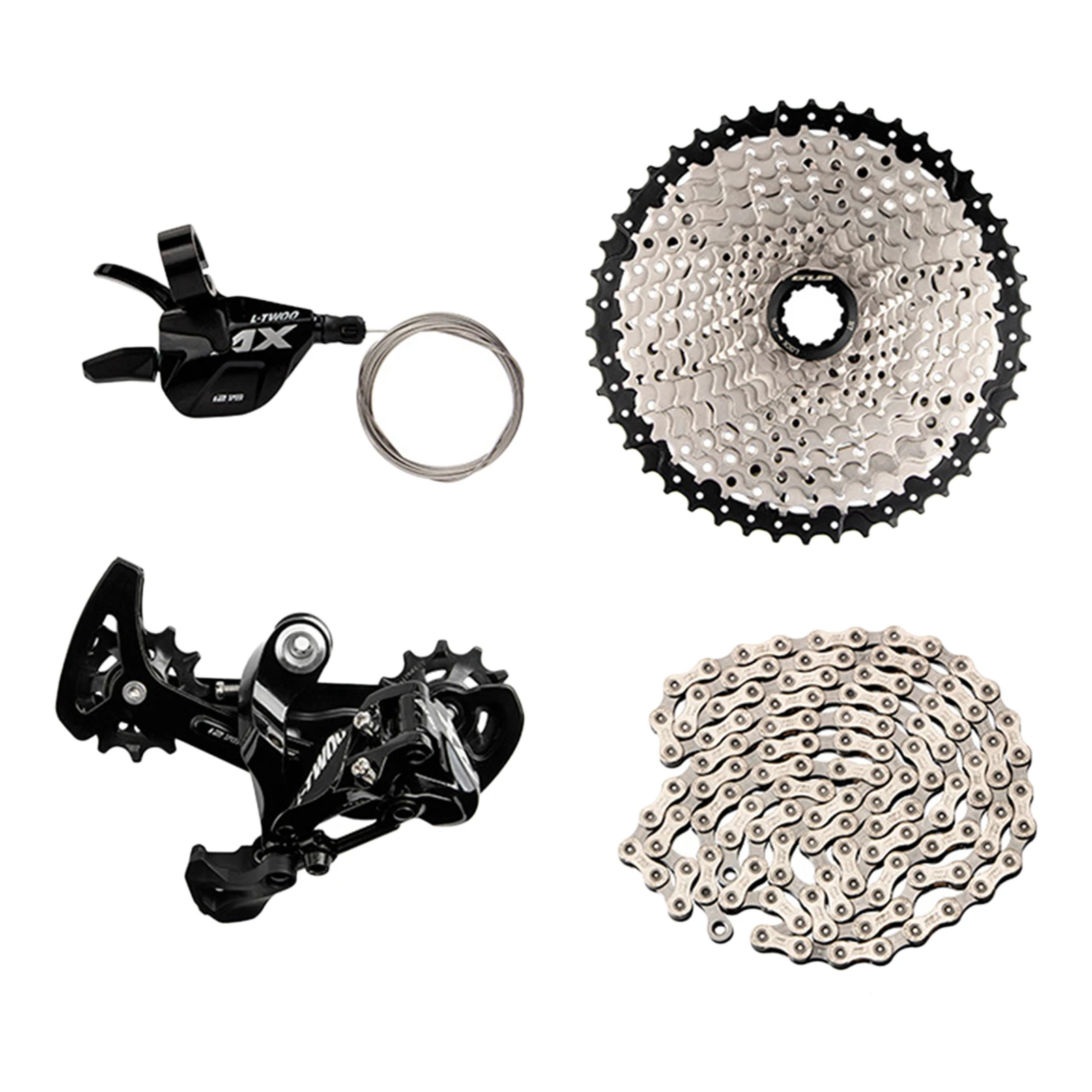 1Set Aluminum 12Speed Cassette 11T-46T Mountain Bike Rear Derailleur Biycle Thumb Gear Shifter Steel Components Parts Chain