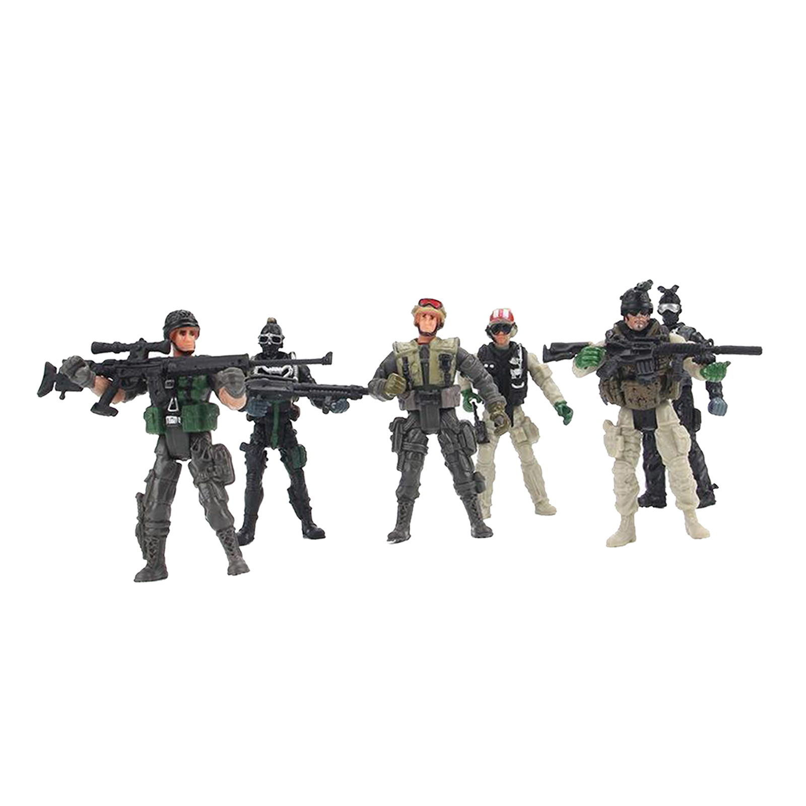 American Army Soldiers Movable Joint w/ Gun Model Figure Gifts Collectible
