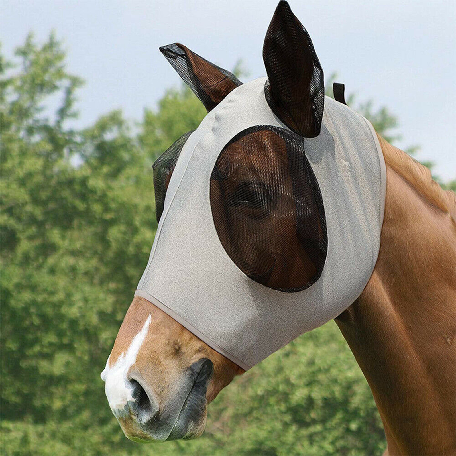 Horse Fly Mask, Fly Masks for Horses with Ears, Smooth & Elasticity Fly Mask,