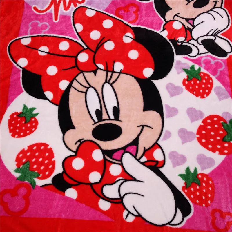Cute Children Red Disney Minnie Mouse Minnie Mouse Winnie The Pooh Flannel Throw Blanket Boy Girl Gifts Fleece Blanket 100x140cm