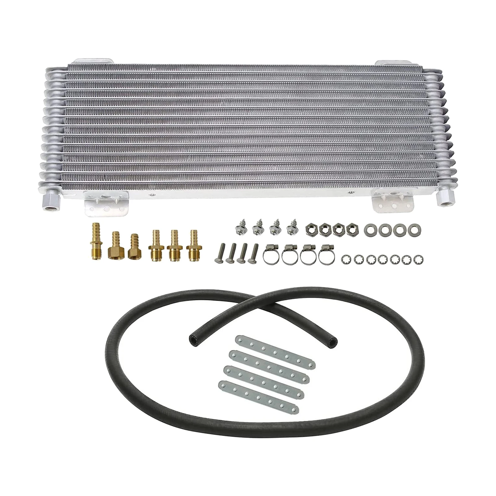 WonVon Low Pressure Drop Transmission Oil Cooler Transmission Cooler for 40000 GVW with Mounting Hardware and Cooling Protection and Towing LPD47391 
