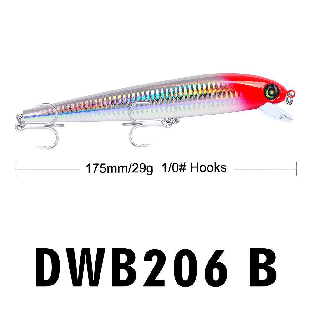 PRO BEROS Japanischen Tiefe 1,5-4m Minnow Angeln Lockt Schwimm Harten Köder 17,5 cm 29g Künstliche Wobbler crankbait Angelgerät – Detail 9