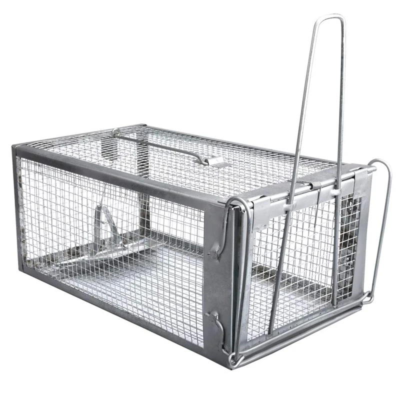 Hunting Trap Cage Animal Catcher Wild boar Beaver Wolf Catch Cages Rack Steel 