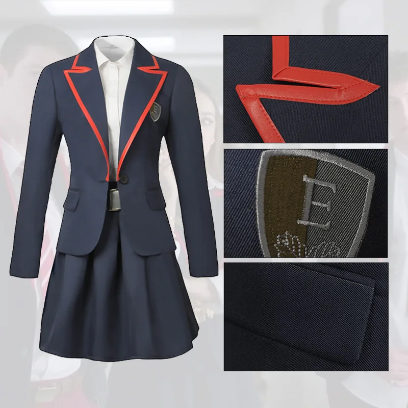 2021 New TV Series Elite High School Uniform for Girls Boys Custom Made Male Female Jacket Pants Belt Tie Skirt Cosplay Costume plus size cosplay
