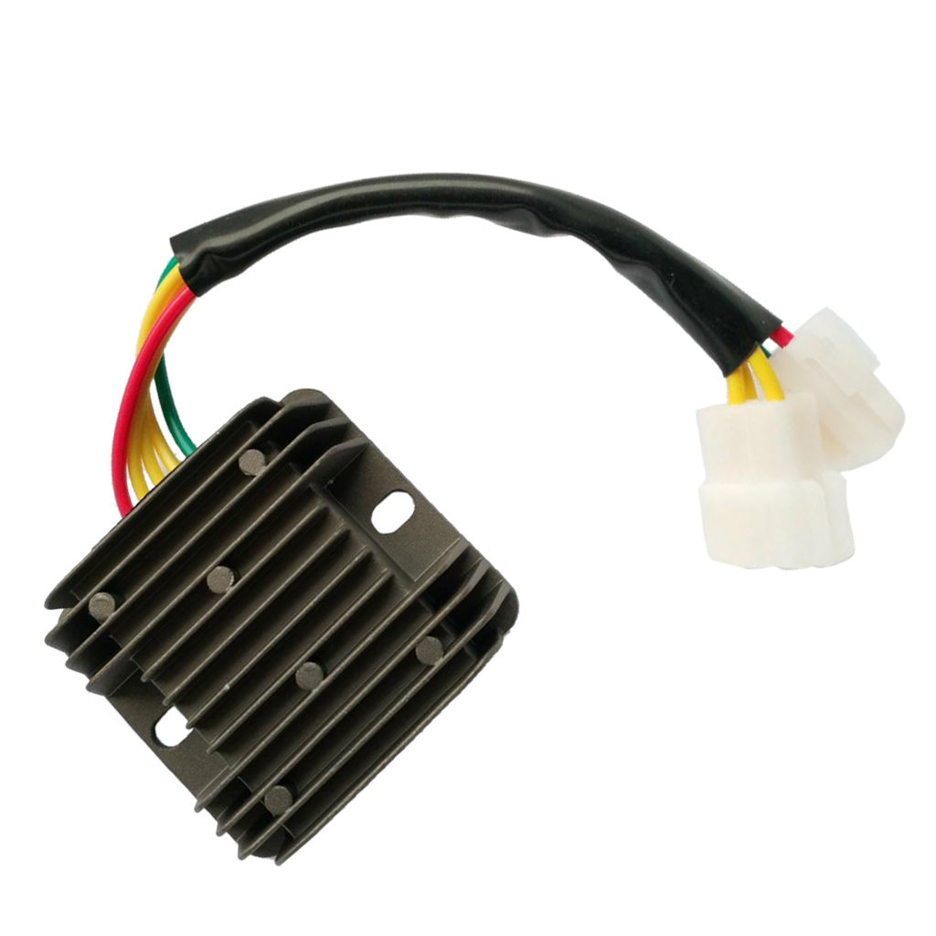 2 Plug Voltage  Regulator Fits for Hyosung GT650  GV650 ST7 GT650S and Other Model, Black