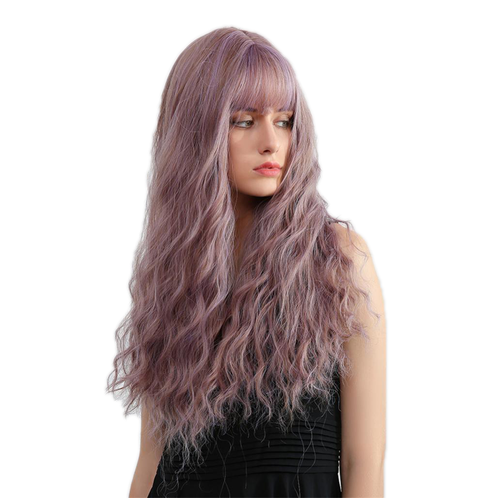 26'' Feamle Synthetic Wigs Elegant Party Costume  Wig With Neat Bang