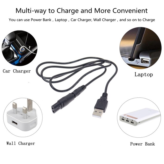 Cordon d'alimentation 5V, chargeur de remplacement, adaptateur USB adapté à  tous les types de tondeuse à cheveux électrique, 8 pièces - AliExpress