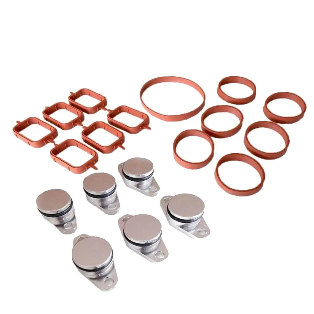 Intake Manifold Gaskets Swirl Flap Replacement Set + O-ring for BMW